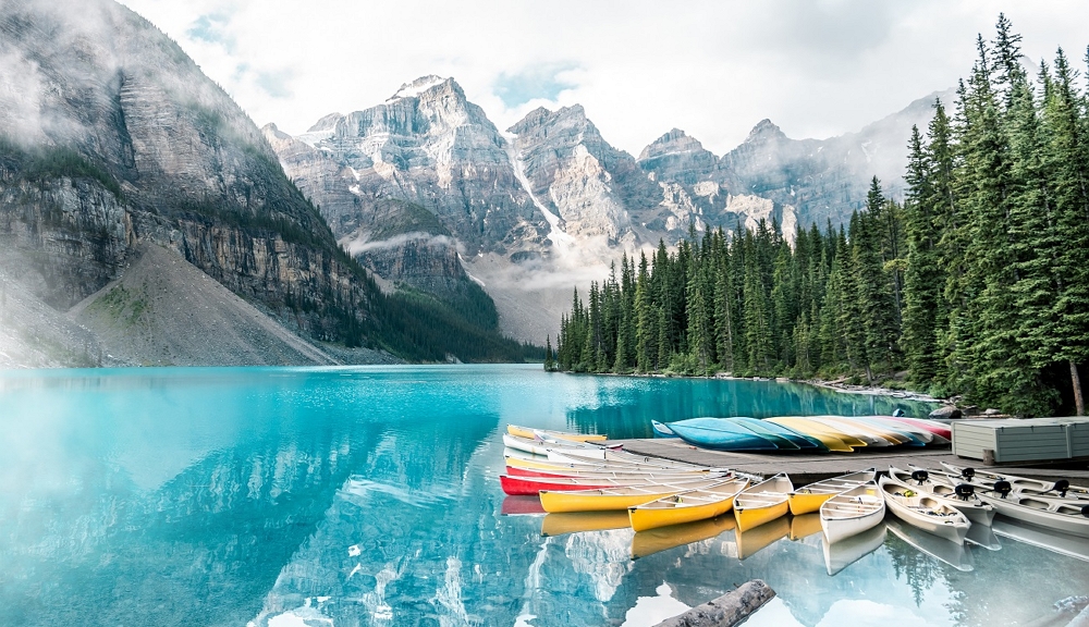 Banff Nationalpark Kanada See, Berge, Spiegelung
